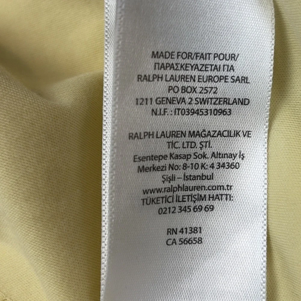 Polo Ralph Lauren Polo Shirt Mens Medium Yellow Classic Fit Short Sleeve Pony